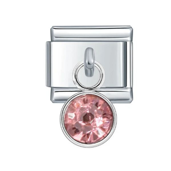 Bilde av CIRCLE LIGHT PINK | LINK CHARM | FIRENZE ARMBND